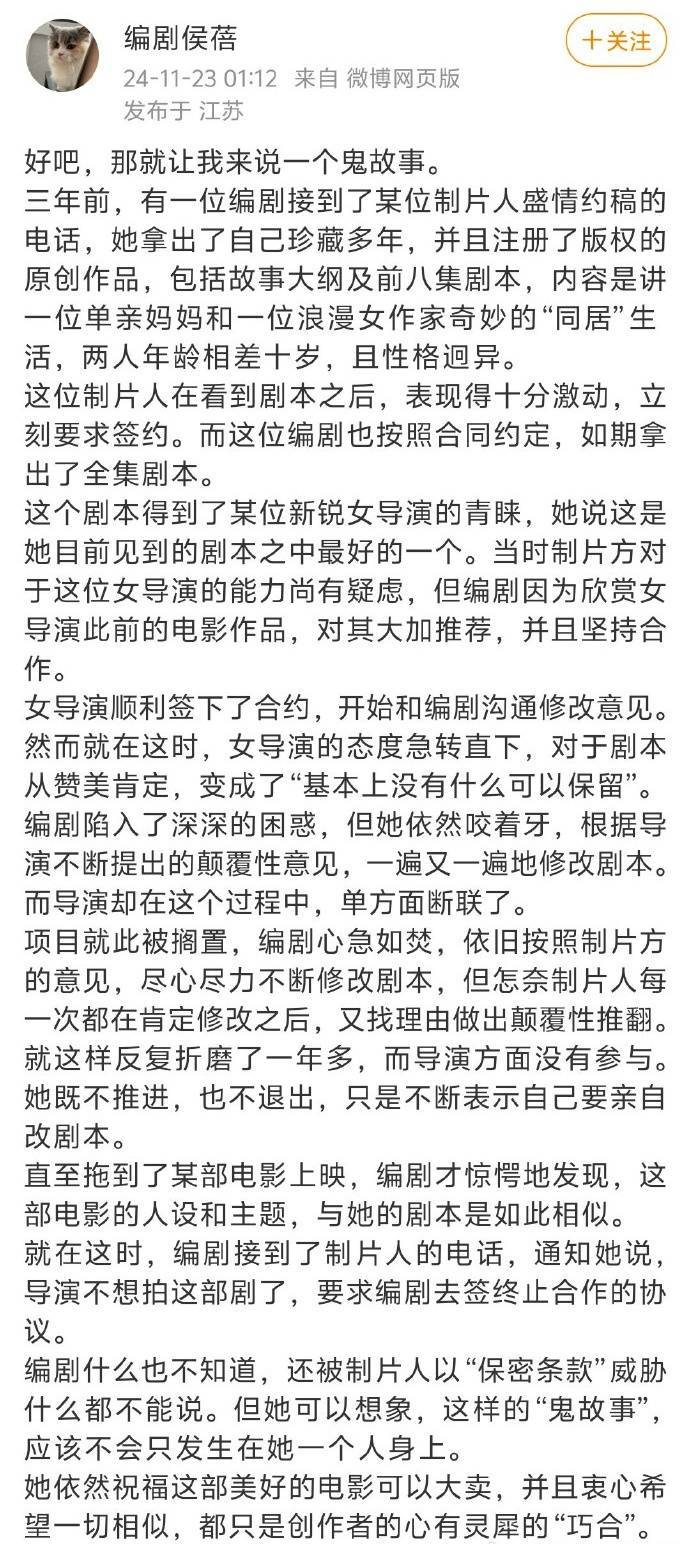 《好东西》导演邵艺辉回应抄袭风波：无妄之灾