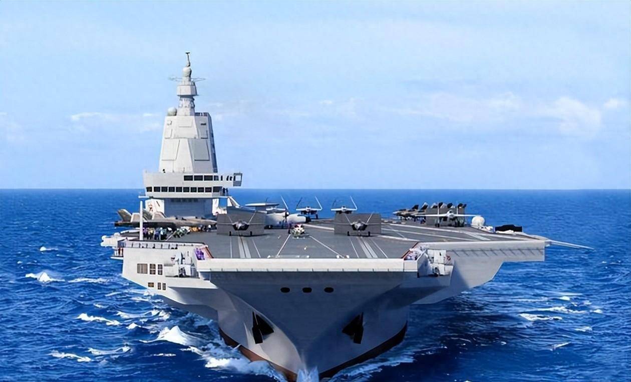 福建舰刚入列,004核航母就传来好消息?排水量或超10万吨,90架舰载机激光武器